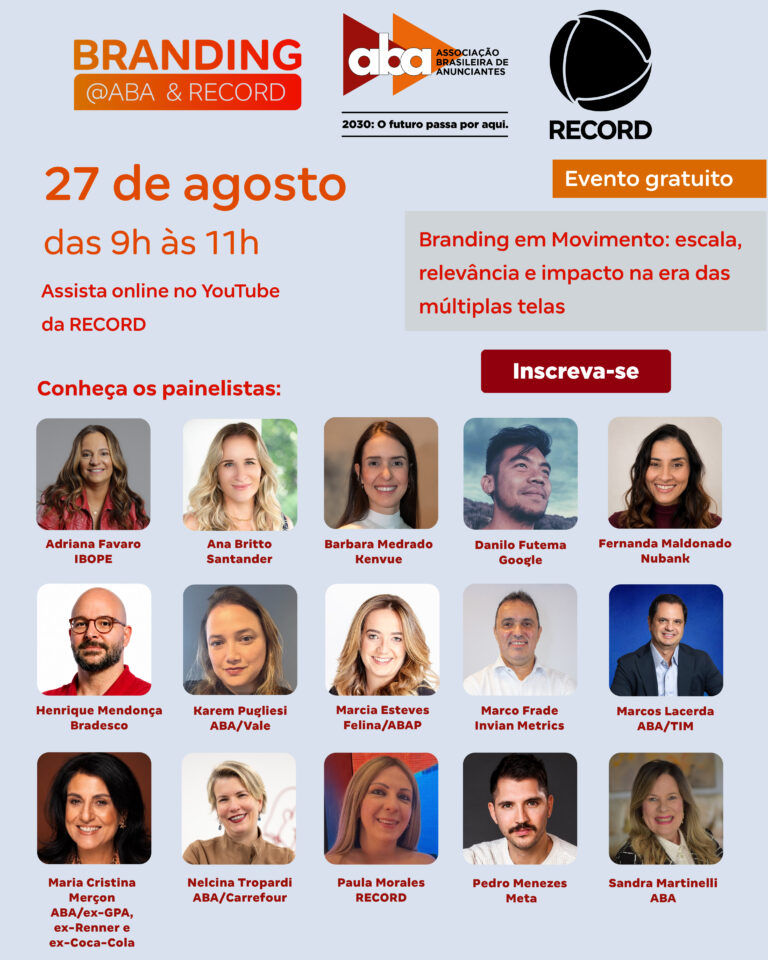 Branding@ABA & RECORD reunirá lideranças para discutir o futuro da construção de marcas