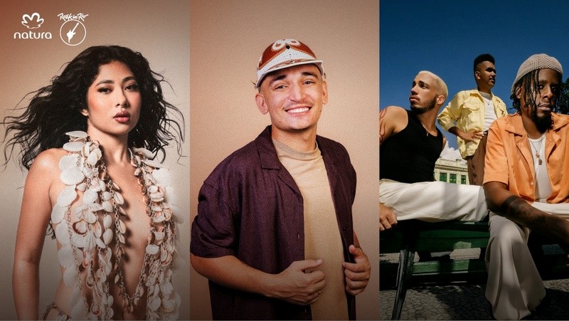 Spoiler do Rock in Rio! Em prévia do palco sunset, Natura junta João Gomes, Zaynara e Os Garotin em show gratuito na Casa Natura Musical