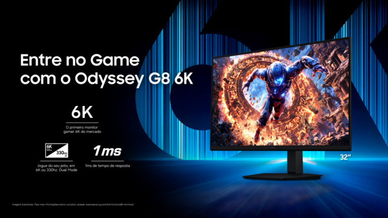 Samsung amplia linha Odyssey com monitores 6K e QD-OLED