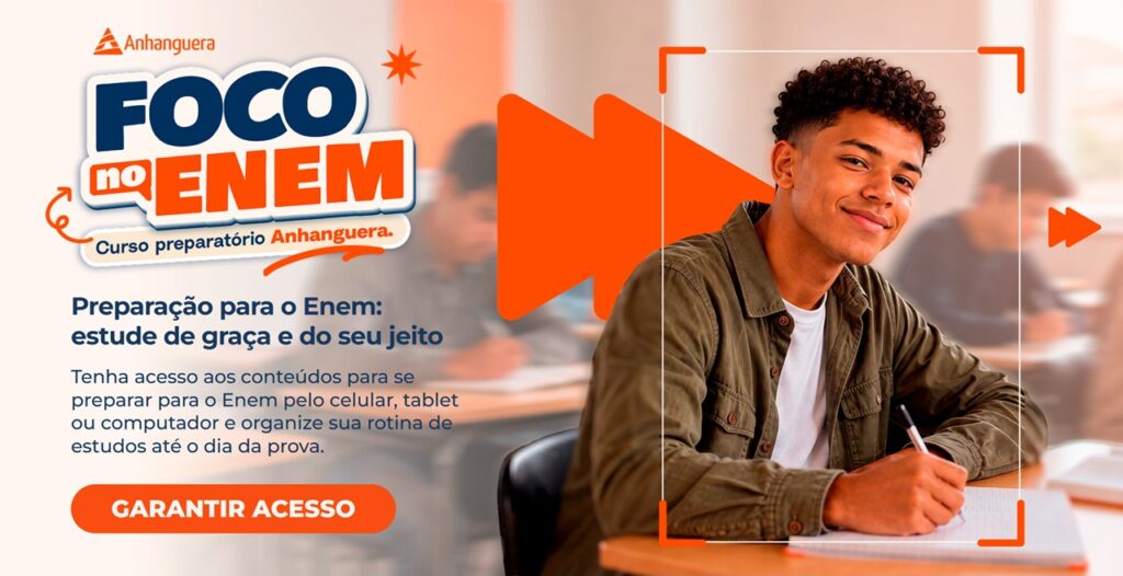 Faculdade Anhanguera lança curso online gratuito com mais de 6 mil videoaulas e 30 mil exercícios para o ENEM 2026