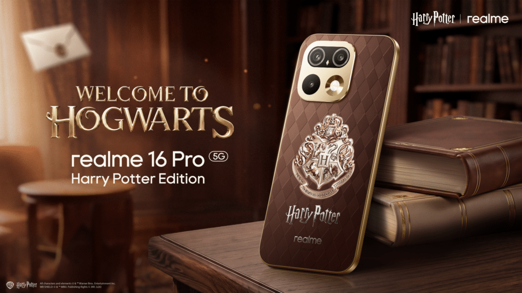 realme 16 Pro ganha edição de Harry Potter e caixa com carta de Hogwarts