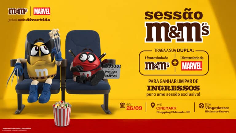 M&M’S e Marvel dão ingressos para fãs que forem fantasiados ao cinema