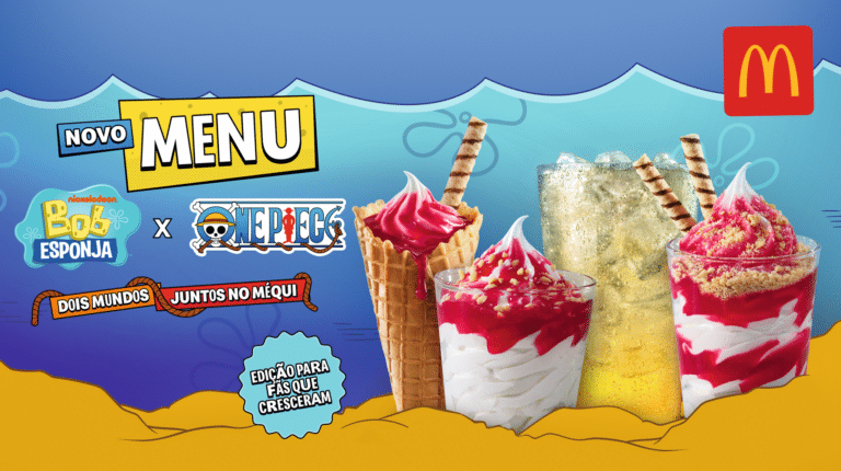 McDonald’s reúne Bob Esponja e ONE PIECE em coleção com 12 brinquedos