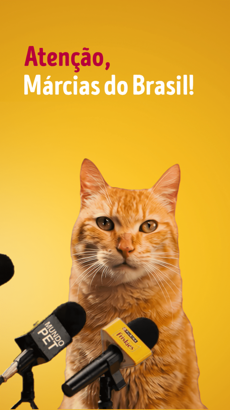 Gatos pedem mais sabor e diversão durante pronunciamento oficial em campanha da marca Friskies, da Nestlé Purina
