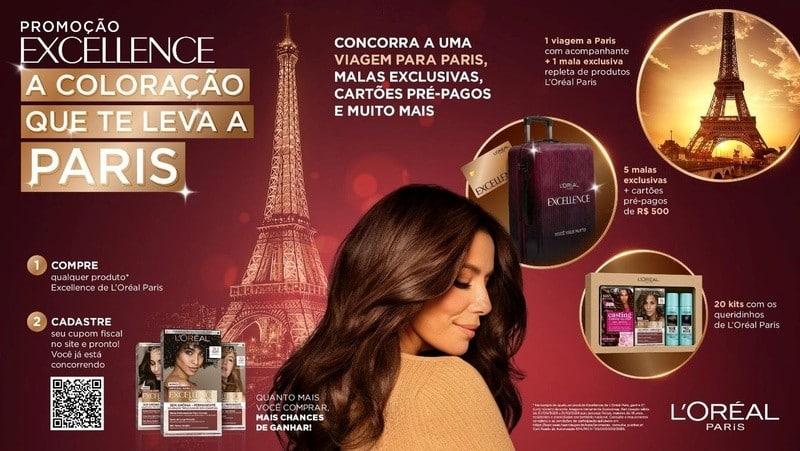 L’Oréal Paris sorteia viagem para Paris em promoção de Excellence