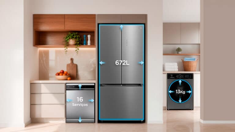 Midea aposta em eletrodomésticos compactos por fora e maiores por dentro