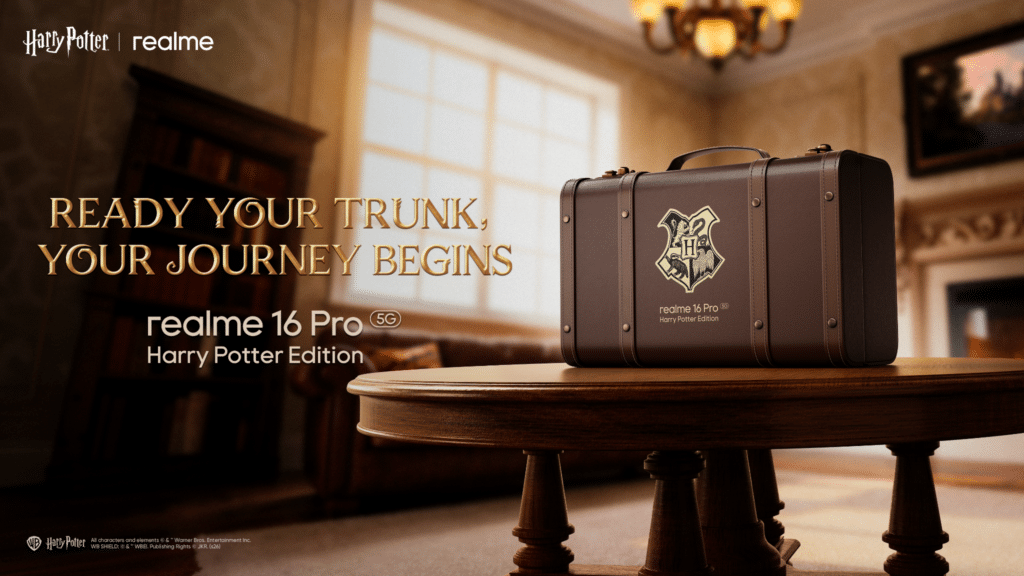 realme 16 Pro ganha edição de Harry Potter e caixa com carta de Hogwarts