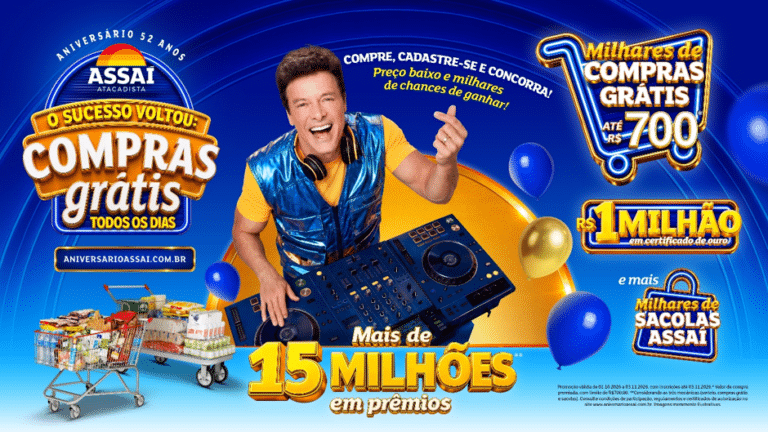 Rodrigo Faro vira DJ em campanha de 52 anos do Assaí