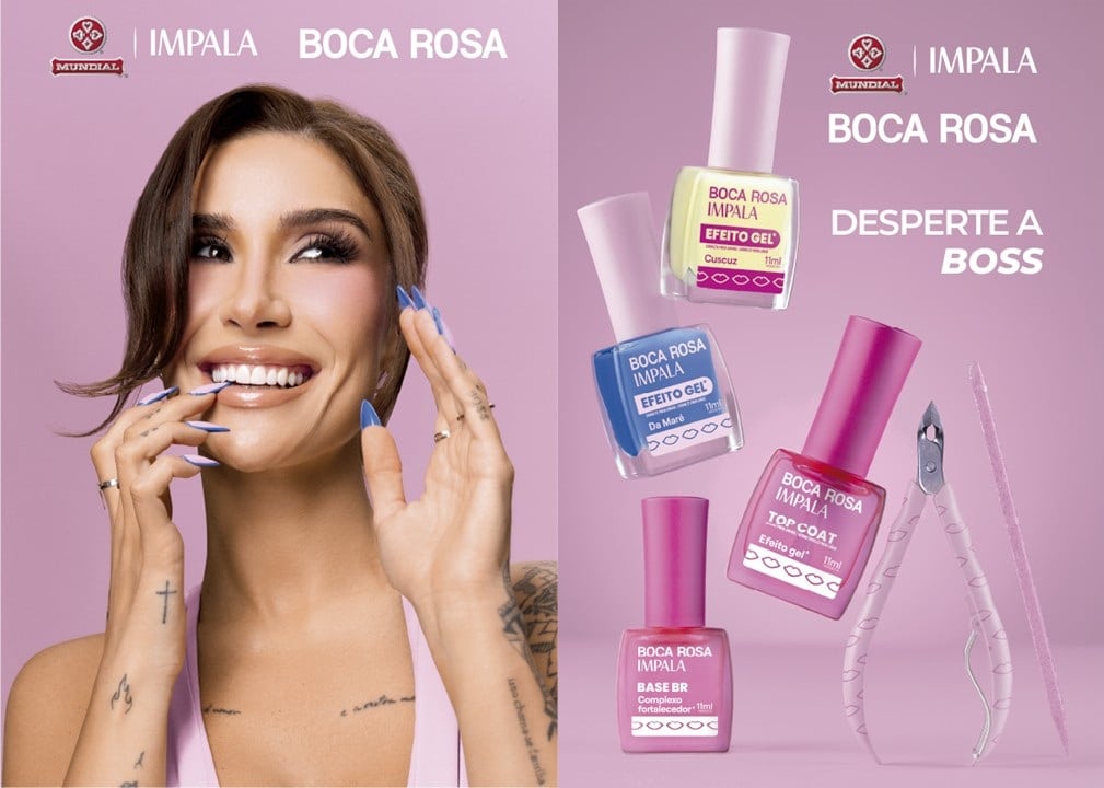 Bianca Andrade expande Boca Rosa para esmaltes com Mundial e Impala