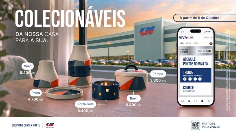 Shopping Center Norte permite trocar pontos por itens de decoração