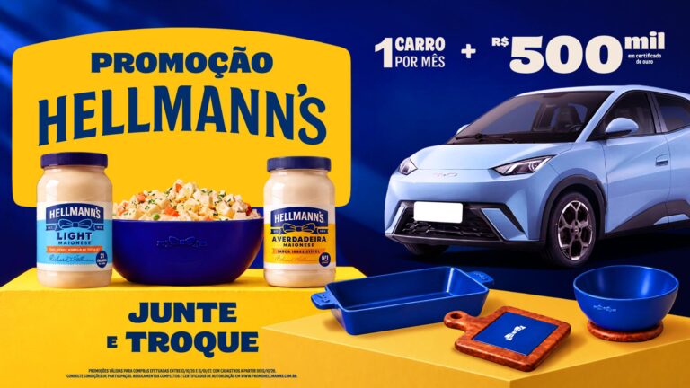 Hellmann’s sorteia R$ 500 mil em ouro e carros em promoção de fim de ano
