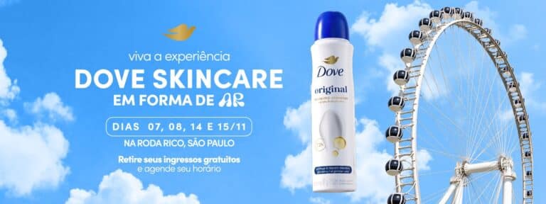 Dove desodorantes leva conceito de “skincare em forma de ar” para experiência imersiva de marca em roda-gigante