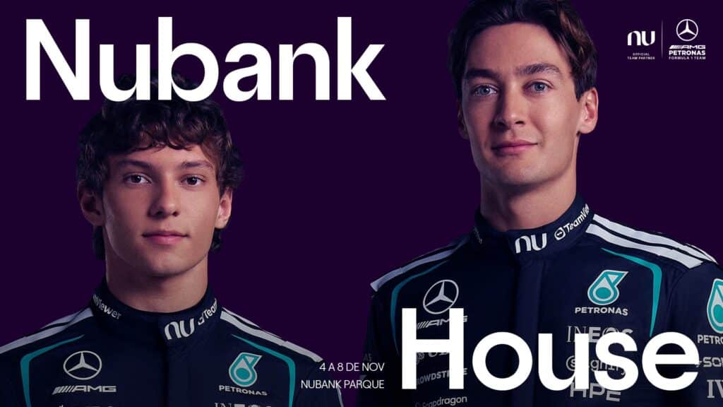 Nubank leva universo da Mercedes de F1 a experiência gratuita em São Paulo