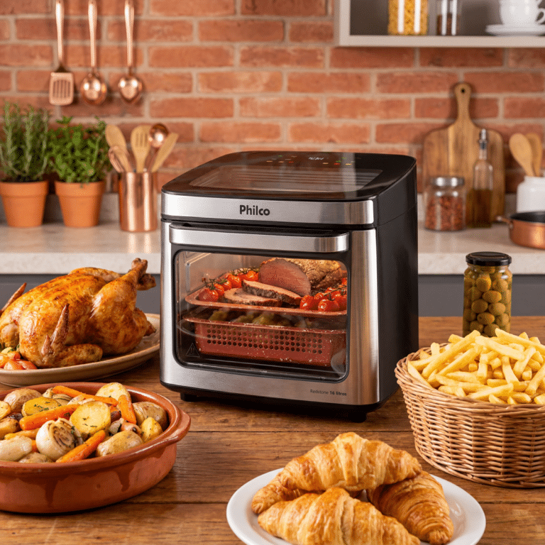Nova air fryer da Philco permite acompanhar o preparo sem abrir a porta