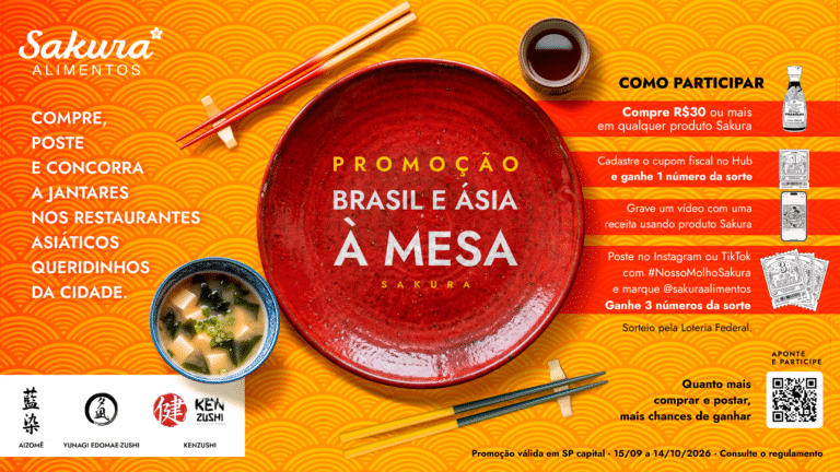 Sakura promove experiência com a promoção “Brasil e Ásia à Mesa”