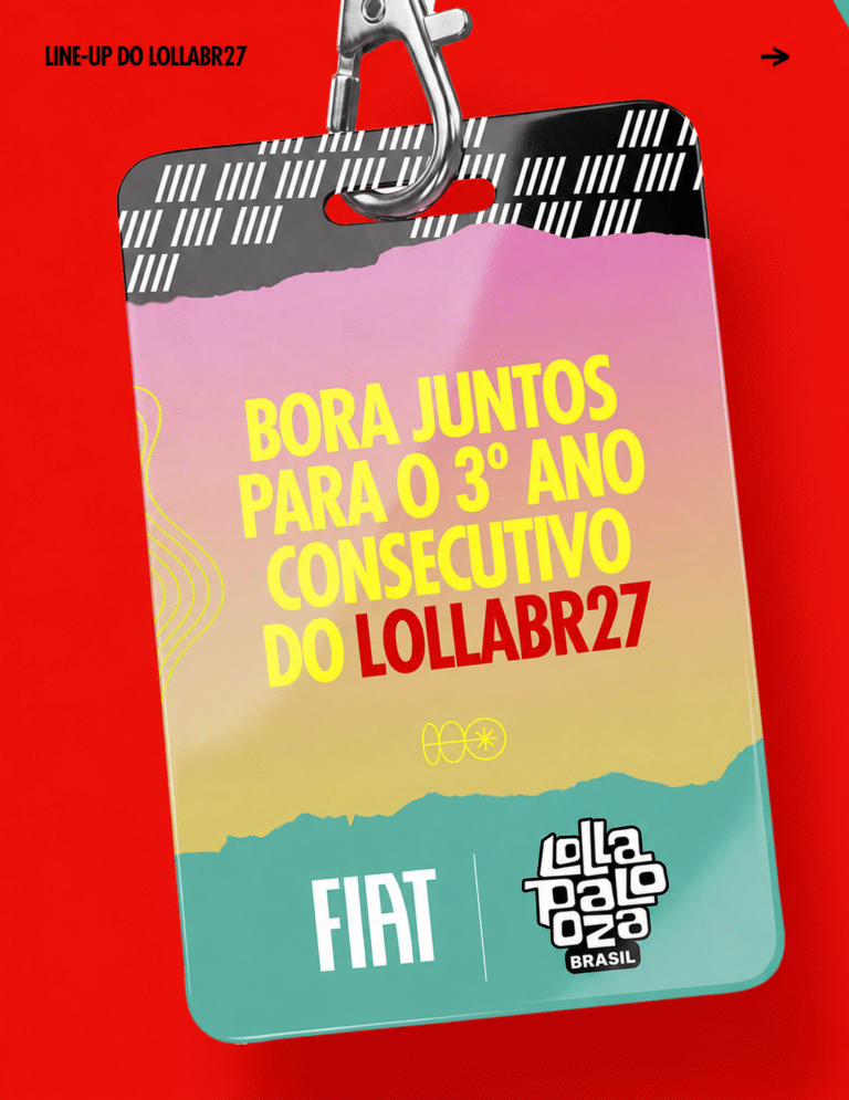 Fiat renova patrocínio master do Lollapalooza Brasil para 2027
